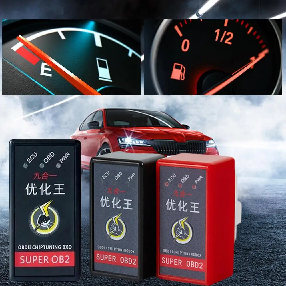 Boost Your Car's Power & Save Fuel With Super OBD2 Nitro OBD EcoOBD2 Chip Tuning Box - Thin Switch For Easy Control X8X4