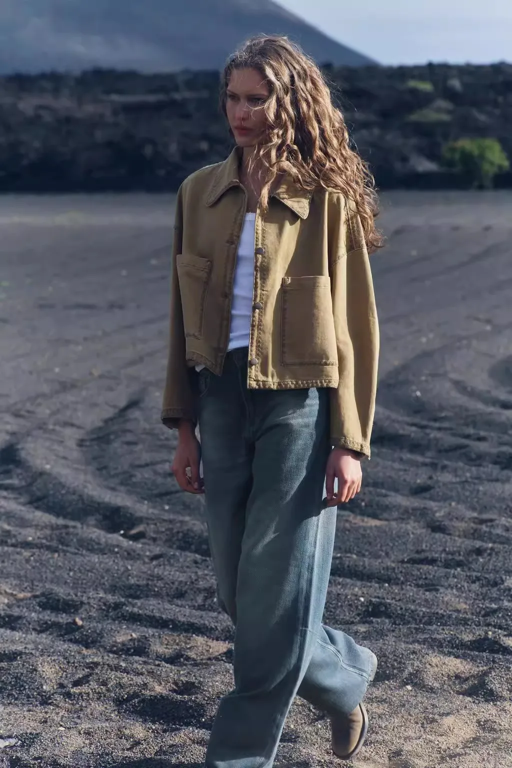 

Summer New Women's Casual Long Sve irt ort Outerwear ket Decorative Stitching New Arrival Faion Ladies' Wear