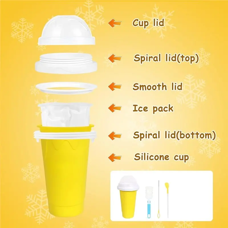 ALIM-Large Capacity Quick-Frozen Slushy Maker Cup For Homemade Smoothies,Frozen Juice,Ice Cream Kitchen ,Freezer Mug - view 4