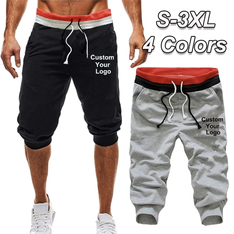 Men Fashion Custom Your Logo Short Pants Casual Sports Joggers Outdoor Loose Sweatpants Athletic Shorts Mens Sport Trousers