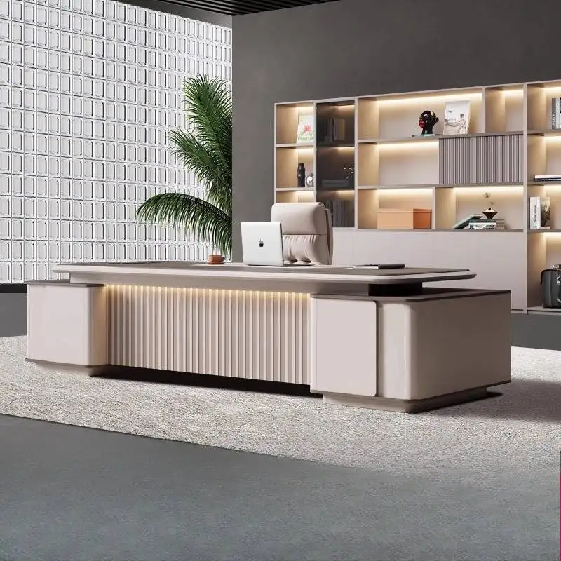 مكتب تنفيذي للمدير الأبيض مصنوع من الخشب القوي والكبير الفاخر ومكتب تنفيذي حديث ورخيص وأثاث مساحات صغيرة من Tisch