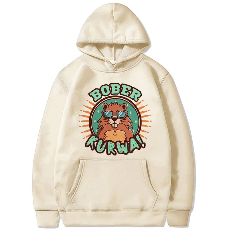 Men Women Fashion Streetwear Bobr Kurwa Harajuku Y2k Hoodies Funny Cartoon Casual Hooded Kurwa Bober Grunge Sweatshirts Clothes