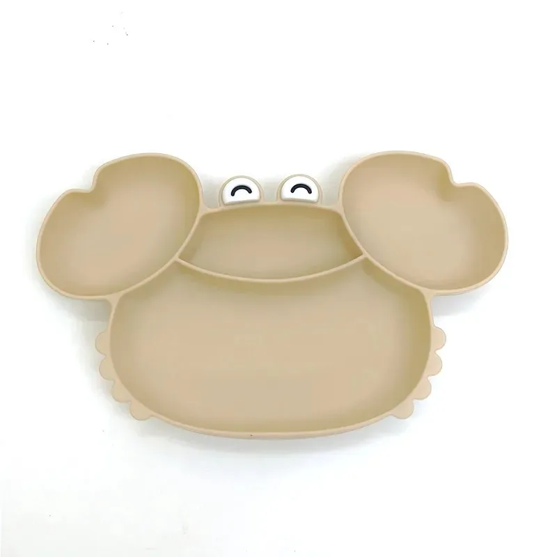 

Baby Silicone Dinner Plate with Suction Cup Separator Cartoon Animal Design Feeding Tableware for Boys 6-24 Months