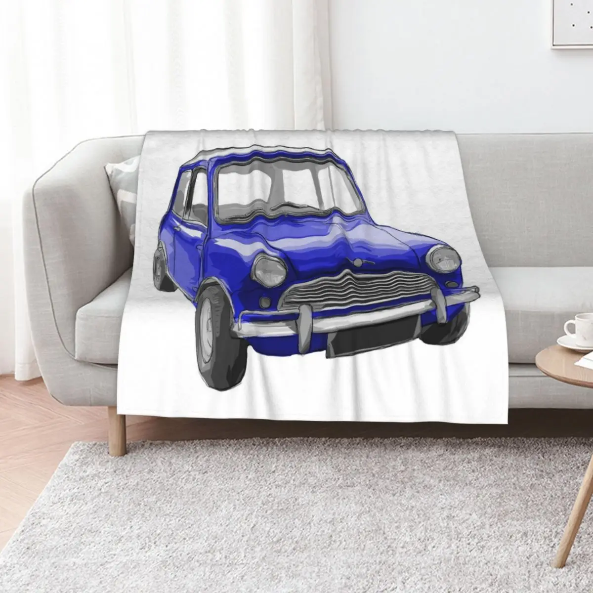 Classic Mini Blue Throw Blanket christmas gifts manga wednesday Decorative Throw Warm Bed linens Blankets