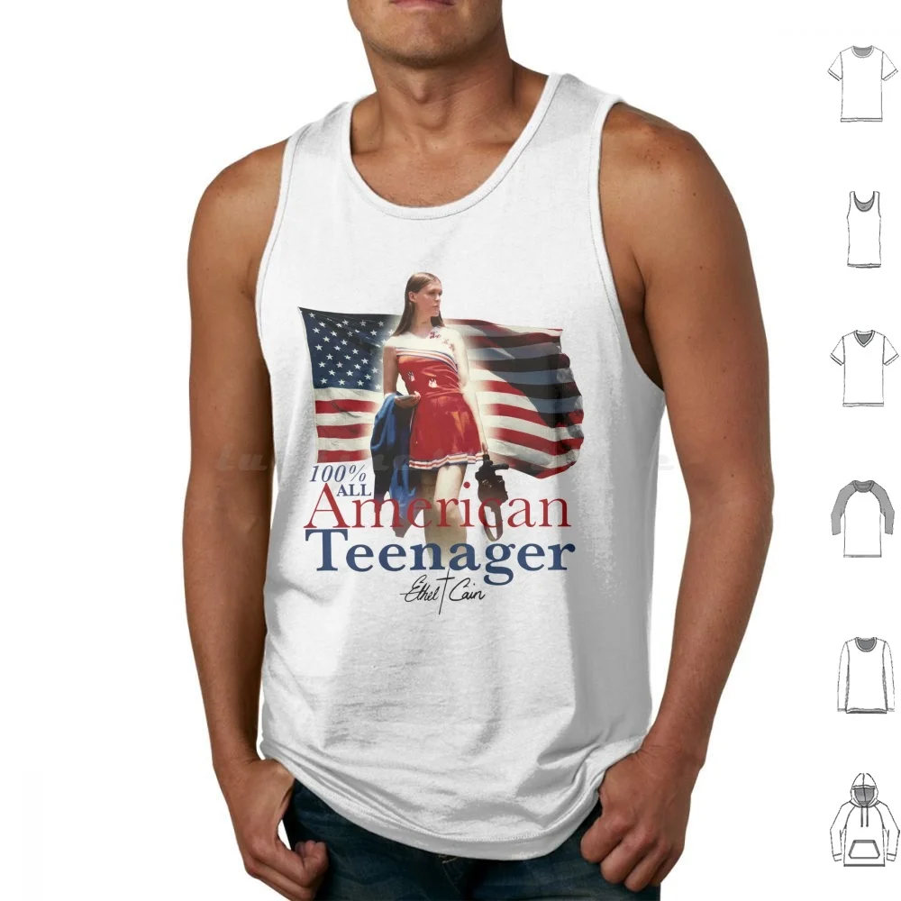 100% All American Teenager Ethel Cain Tank Tops Print Cotton Ethel Cain Preachers Daughter Preachers Daughter Ethel Cain