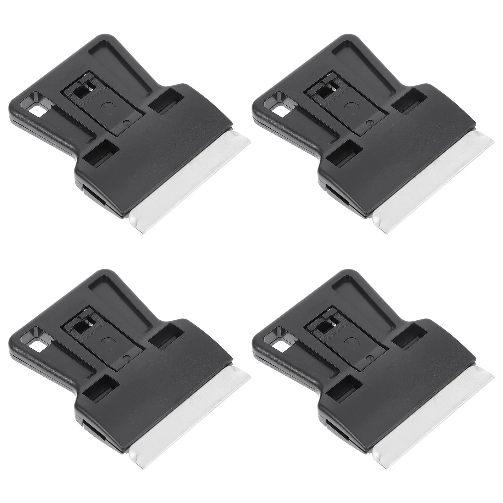 4pcs Cleaning Scraper Ergonomic Handle Window Sticker Removal Tool For Glass Tile Wall Car Paint Decal Adhesive Multi-Purpose