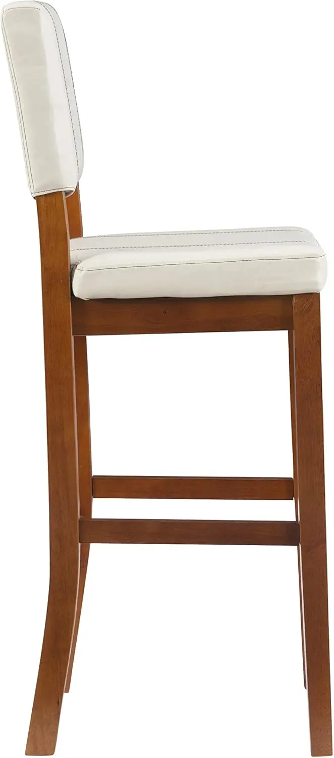 Fba_ Milano Bar Stool, 18""W X 20""D X 45""H, Off-White