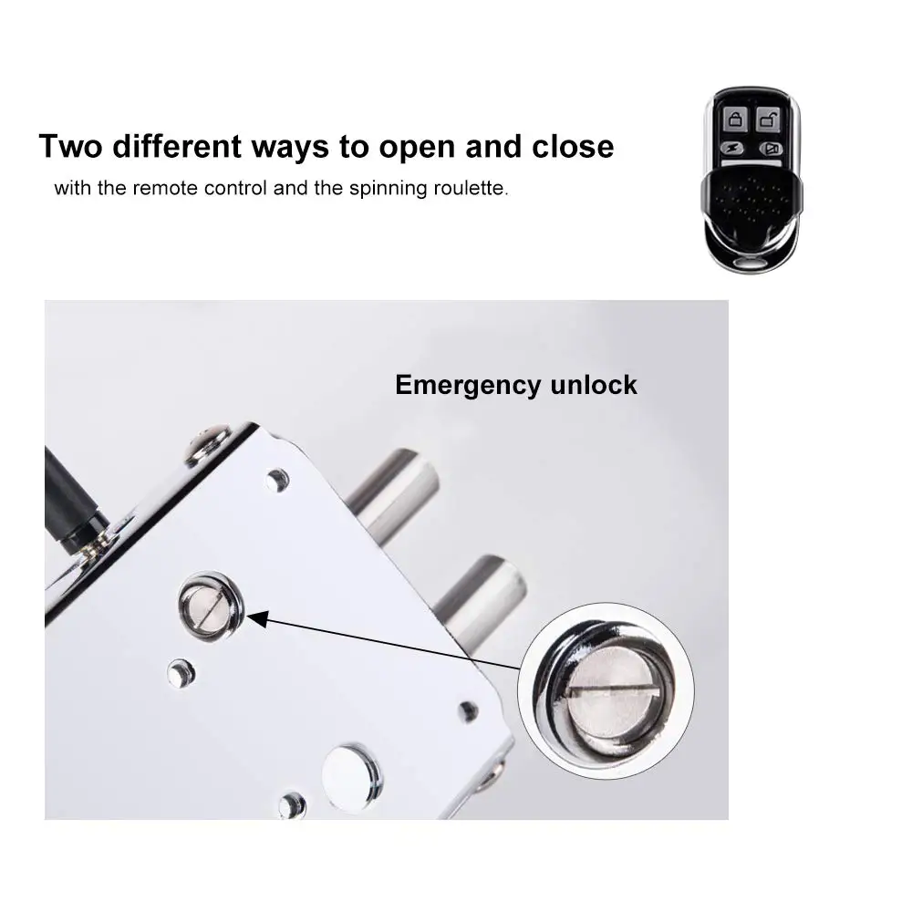 

A42T-Home Door Lock Kit Remote Control Keyless Entry Electronic Lock Smart Wireless Deadbolt Access Control System Fo