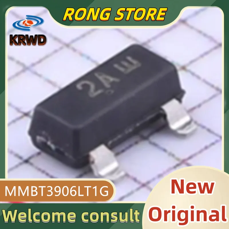 100PCS 2A NEW Original MMBT3906LT1G MMBT3906LT1 MMBT3906LT MMBT3906 3906