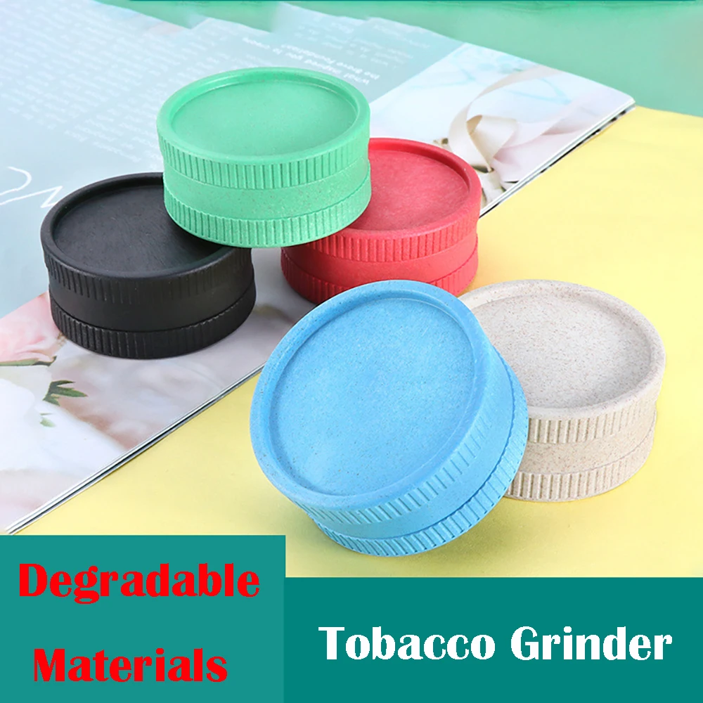 55mm Mini Herb Grinder 2-layer Herb-medicine Mills Spice Crusher Out Diameter Degradable Plastic Smoking Accessories for Smoker