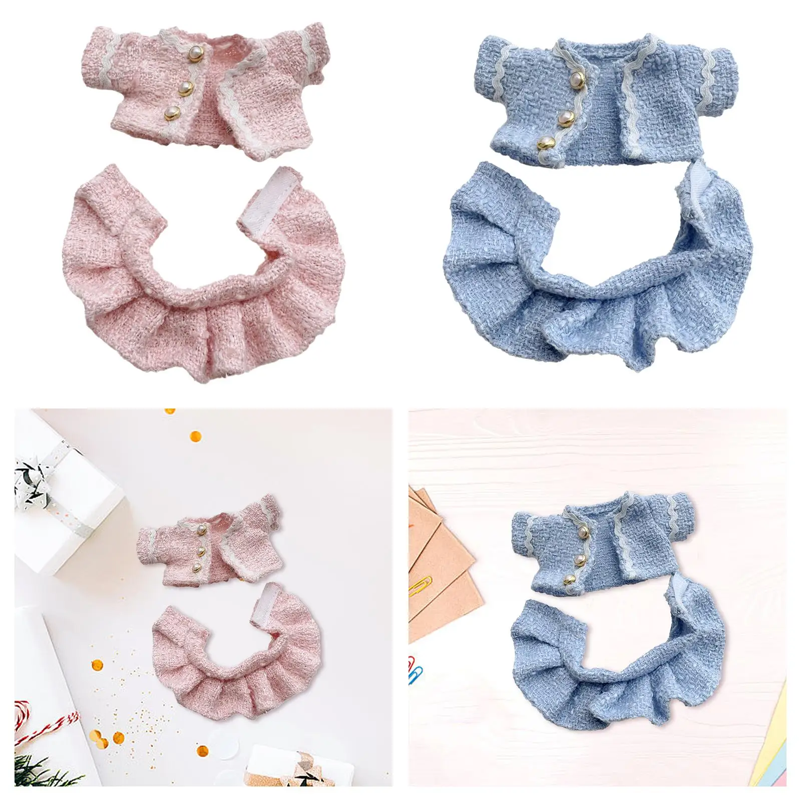 Elegante Soft Girl Doll Clothes Set, Finja Play Outifits, Trajes DIY para pingente colecionável