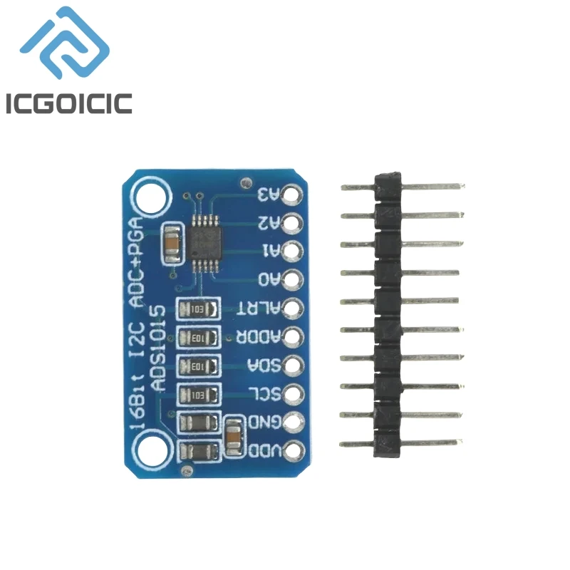 ADS1115 ADS1015 16 Bit I2C Module Precision ADC 4 Channel Development Board Pro Gain Amplifier 2.0V to 5.5V for Arduino RPi