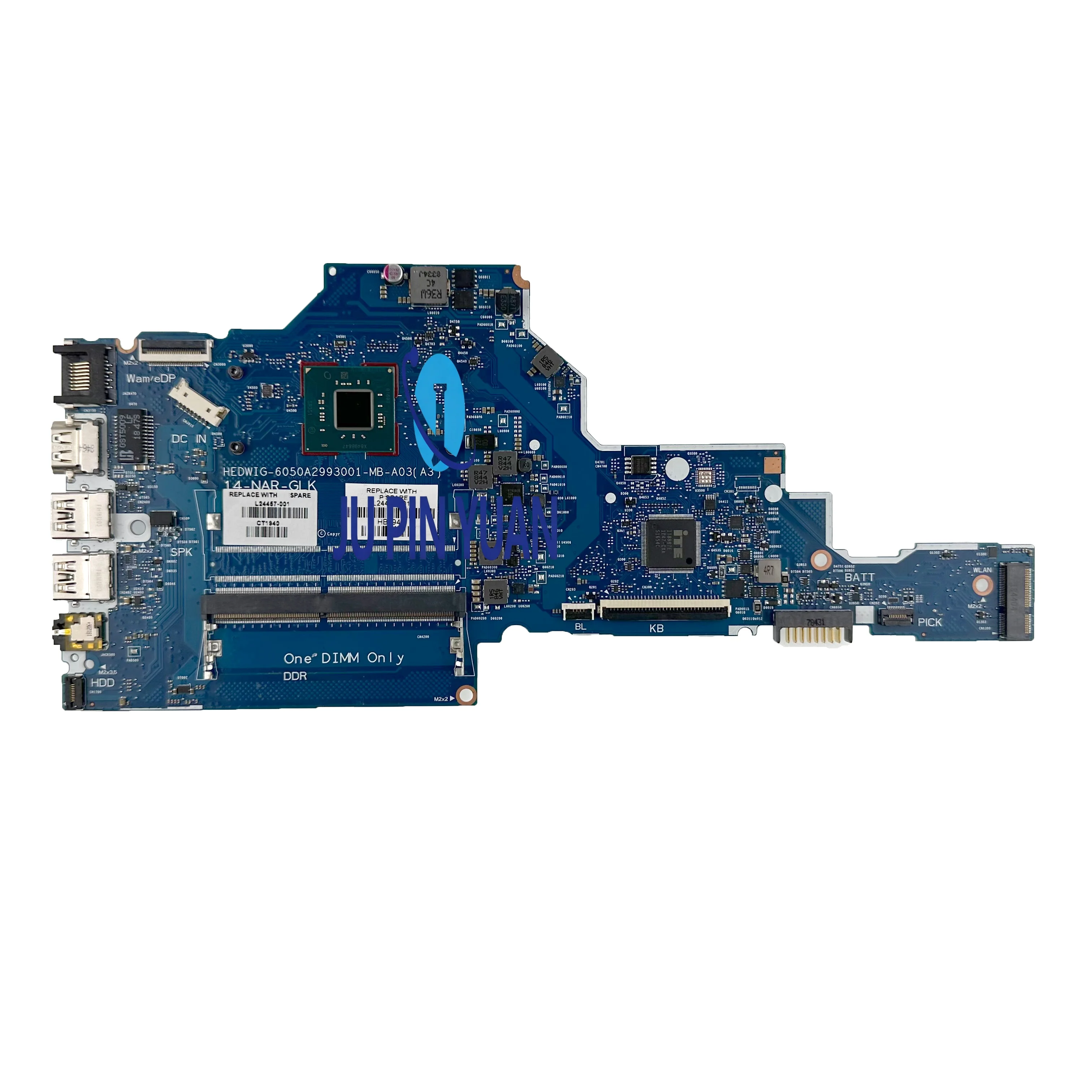 

For HP 14-CF 14-DF 14S-DF TPN-I130 Laptop Motherboard 6050A2977701 L24457-601 L24457-001 6050A2993001-MB-A03 100% Full Tested