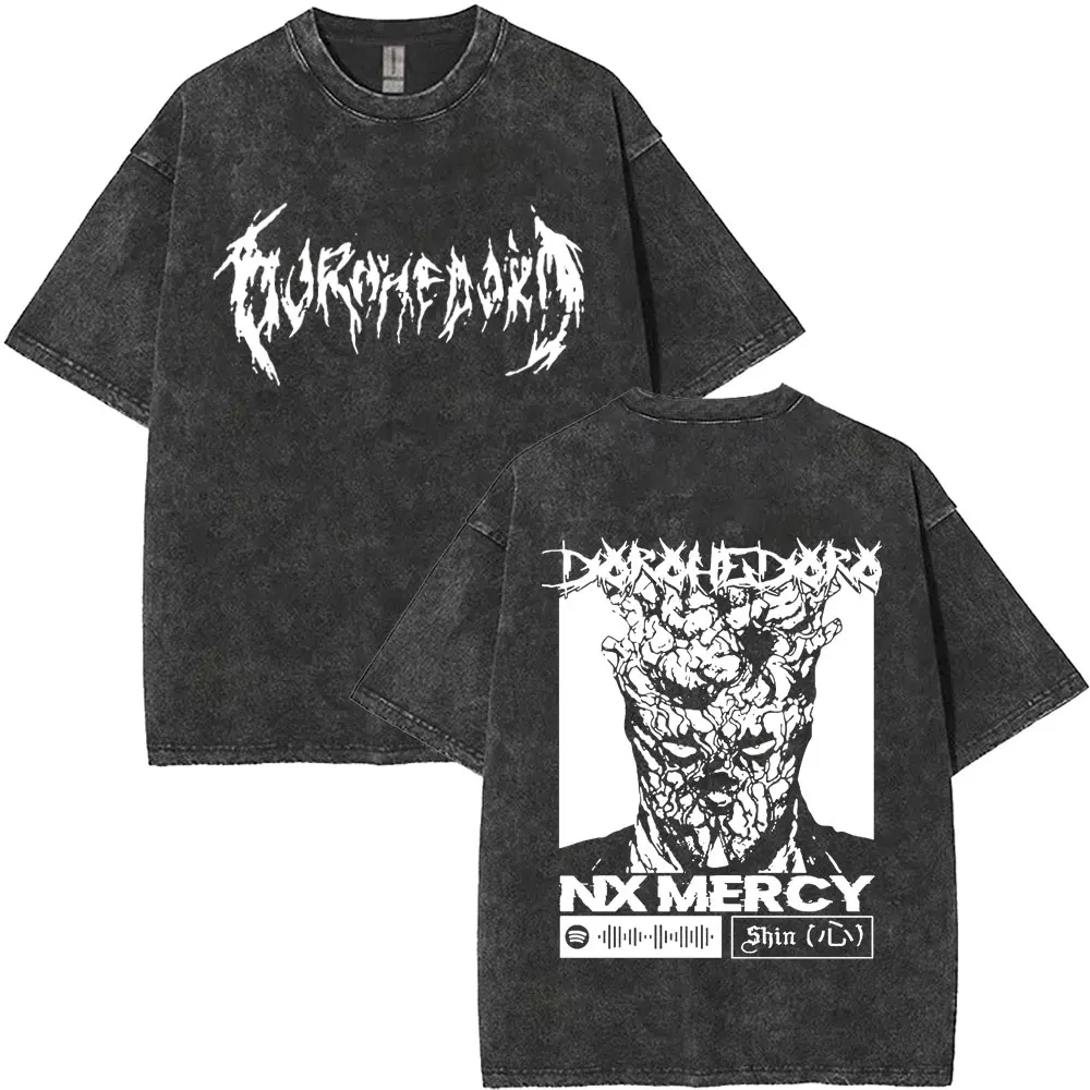 

Мужская футболка в готическом стиле с комиксами, мужская футболка большого размера в стиле хип-хоп с короткими рукавами, потертая футболка в стиле ретро в стиле аниме Dorohedoro Kaiman