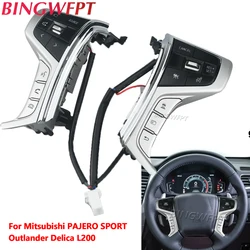 NEW For Mitsubishi PAJERO SPORT 2015-2022 Outlander Delica L200 Cruise Control Switch Steering Wheel Multimedia Audio Button