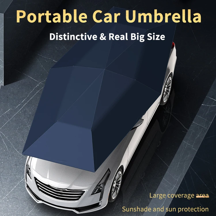 Windproof dustpro of Semi-automatic Car Cover Umbrella Sunshade Car Sunshade Semi-automatic