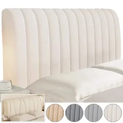 1PC Luxury Soft Thick Velvet Bed Head Cover All-inclusive Bedside Protector Cover High Grade Short Plush Quilted Headboard Cover