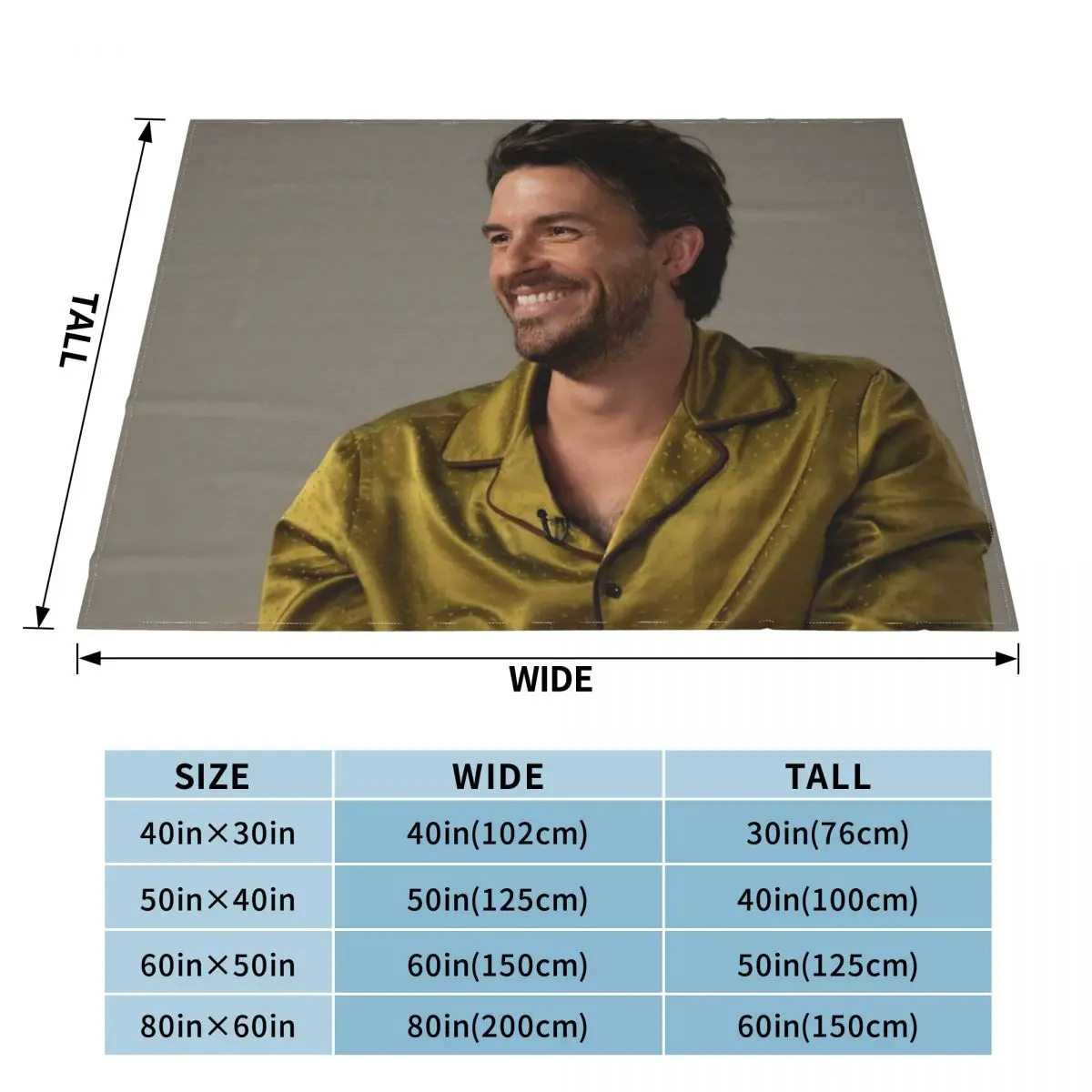 Jonathan Bailey Blankets Soft Warm Flannel Throw Blanket Plush for Bed Living room Picnic Travel Home Couch