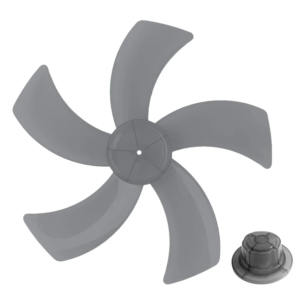 Five Leaf Design 18 Inch Fan Blade Replacement with Nut Cover Suitable for Pedestal and Desk Fans Made of PP Plastic