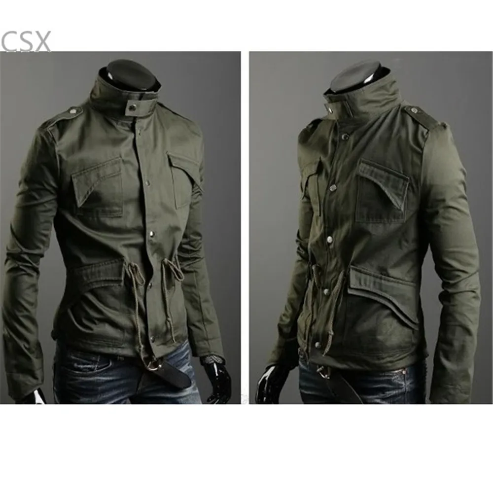 MwOiiOwM Casual Outwear Men\'s Jacket Zip Coat Jacket Dark Gray, Black, Army Green