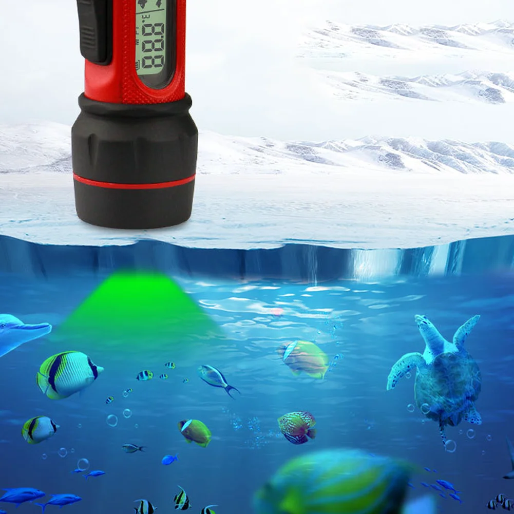 

Wireless Handheld Ice Fishing Fish Finder for Echo Sounder Sonar Detection Dual Color Fish Attractor for Winter Fishing