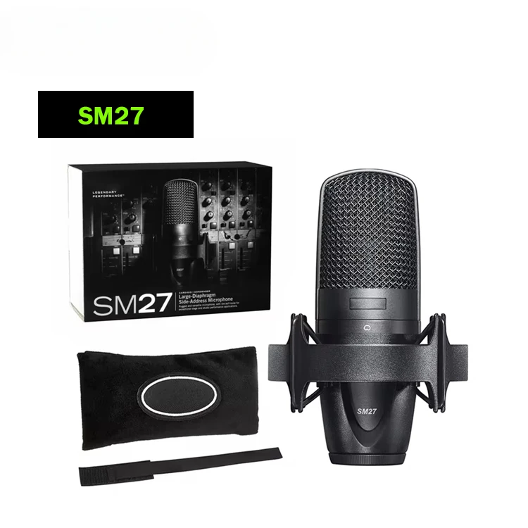 SM27 Professional Large Diaphragm Side-Address Cardioid Condenser Microphone For Studio Recording Performance Live Podcast