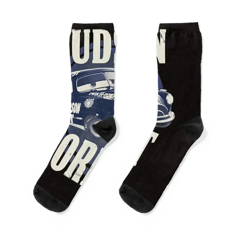 

Hudson Hornet Badge Graphic Socks gym heated ankle Woman Socks Men's