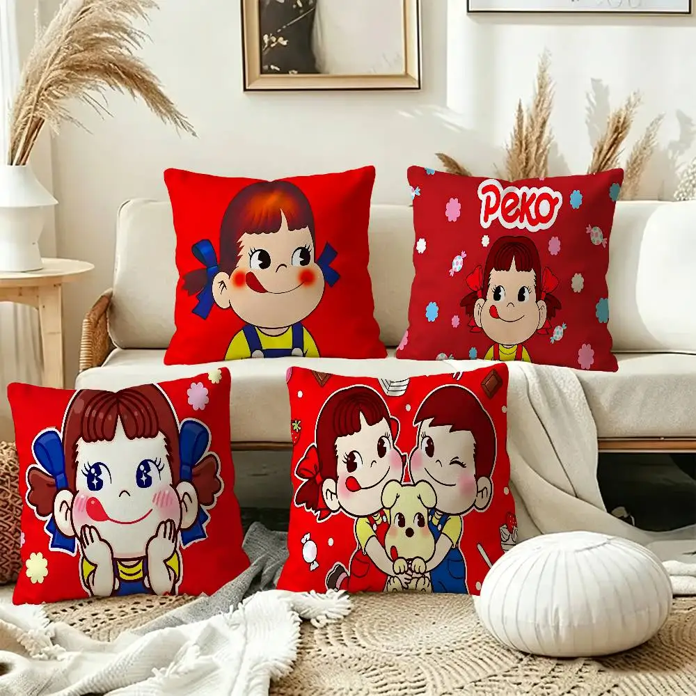 CUTE M-Milky P-Peko-chan Maple Design Cushion Cover Happy Autumn Harvest decor Holiday Decorati Pillow Cover