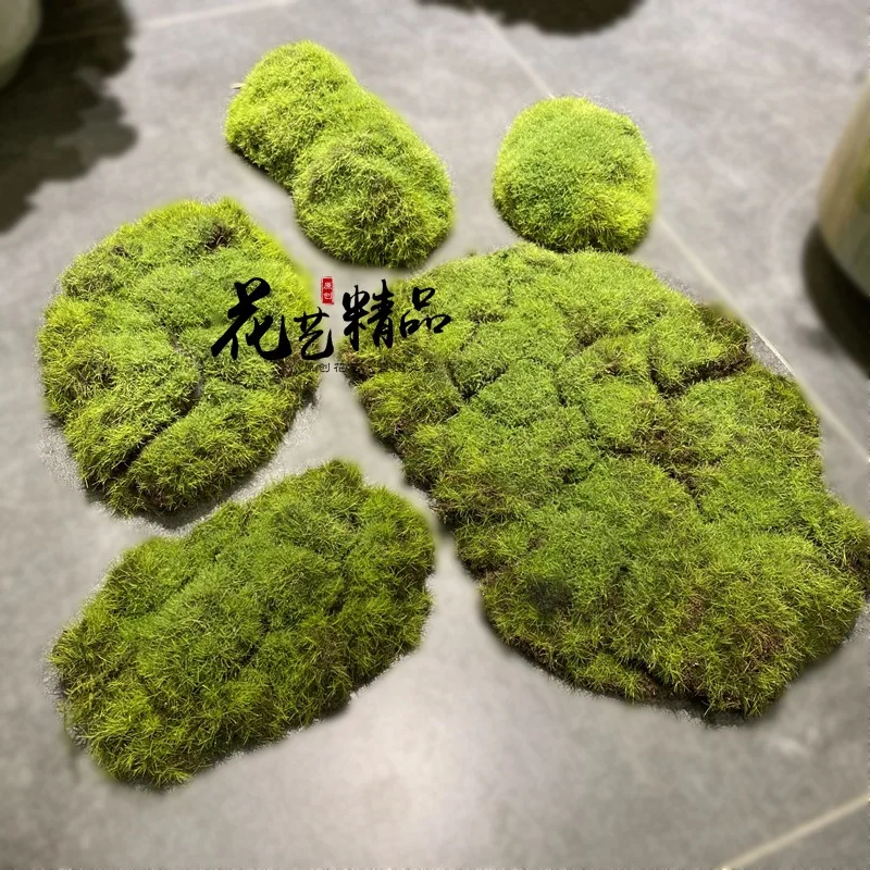 Landscape Home Garden Shop Window Office Decor Fake Rock Simulation Artificial Plant DIY Flocked Moss Stone