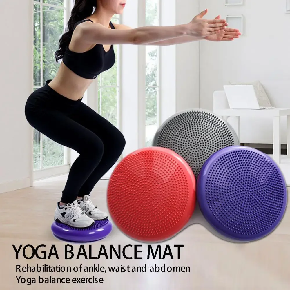 Yoga Balance Ball Stability Disc Wobble Pad Ankle Knee Board Mat Balance Disc Wiggle Seat