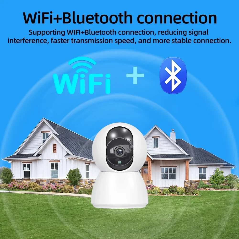 Tuya Smart Life-cámara de seguridad IOT WiFi, 4MP, Control remoto de puerta, visión nocturna IR, Detector de movimiento PIR, alerta antirrobo para hogares