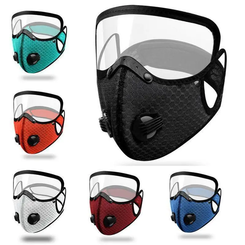 Sports Protective Face Shield Dust Splash Resistant Reusable Clear View for Motorcycling Skateboarding Camping Travel