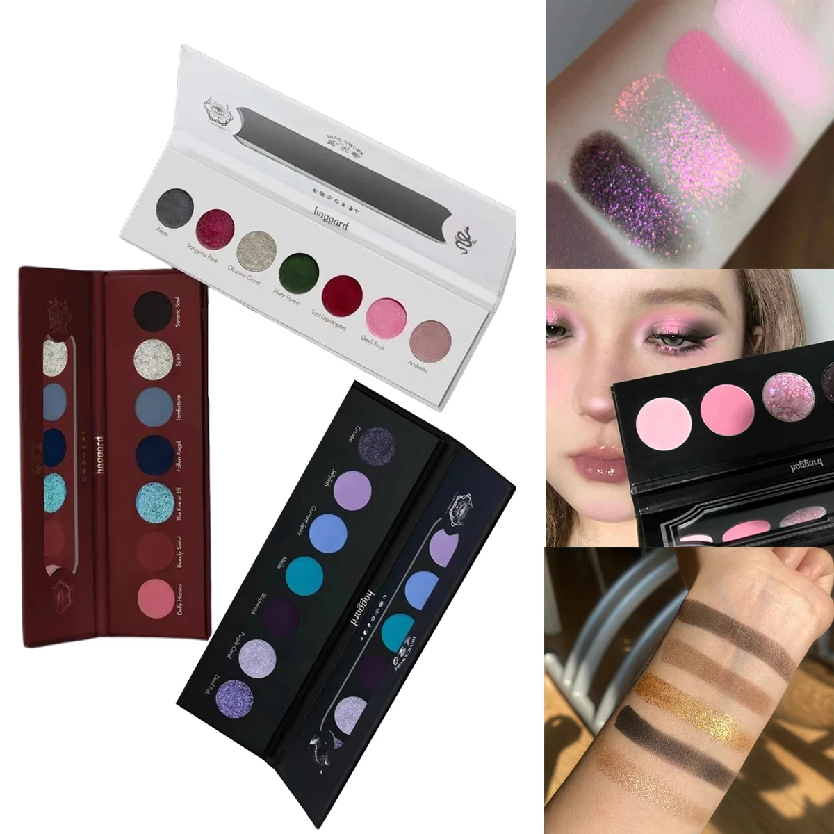 

Haggard Eyeshadow Palette Smokey Eye Black Gold High Pigment Shimmer Matte Buttery Long Lasting Eye Makeup