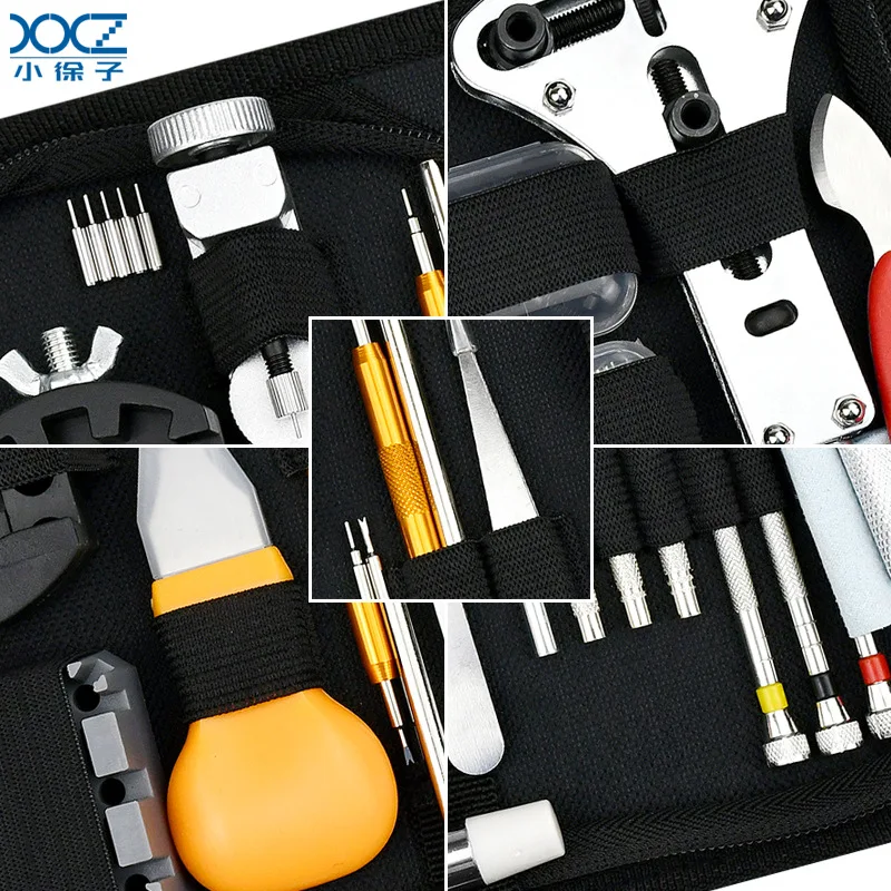 150 pieces of watch repair tool set for opening back covers/removing watch straps, three claw pry knife, punching needle