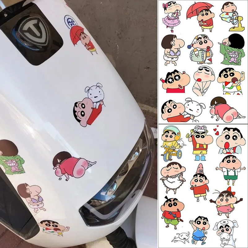 29X21cm Anime Crayon Shin-chan Wall Stickers Children\'s Bedroom Wall Stickers Crayon Shin-chan PVC Stickers Decoration Gift