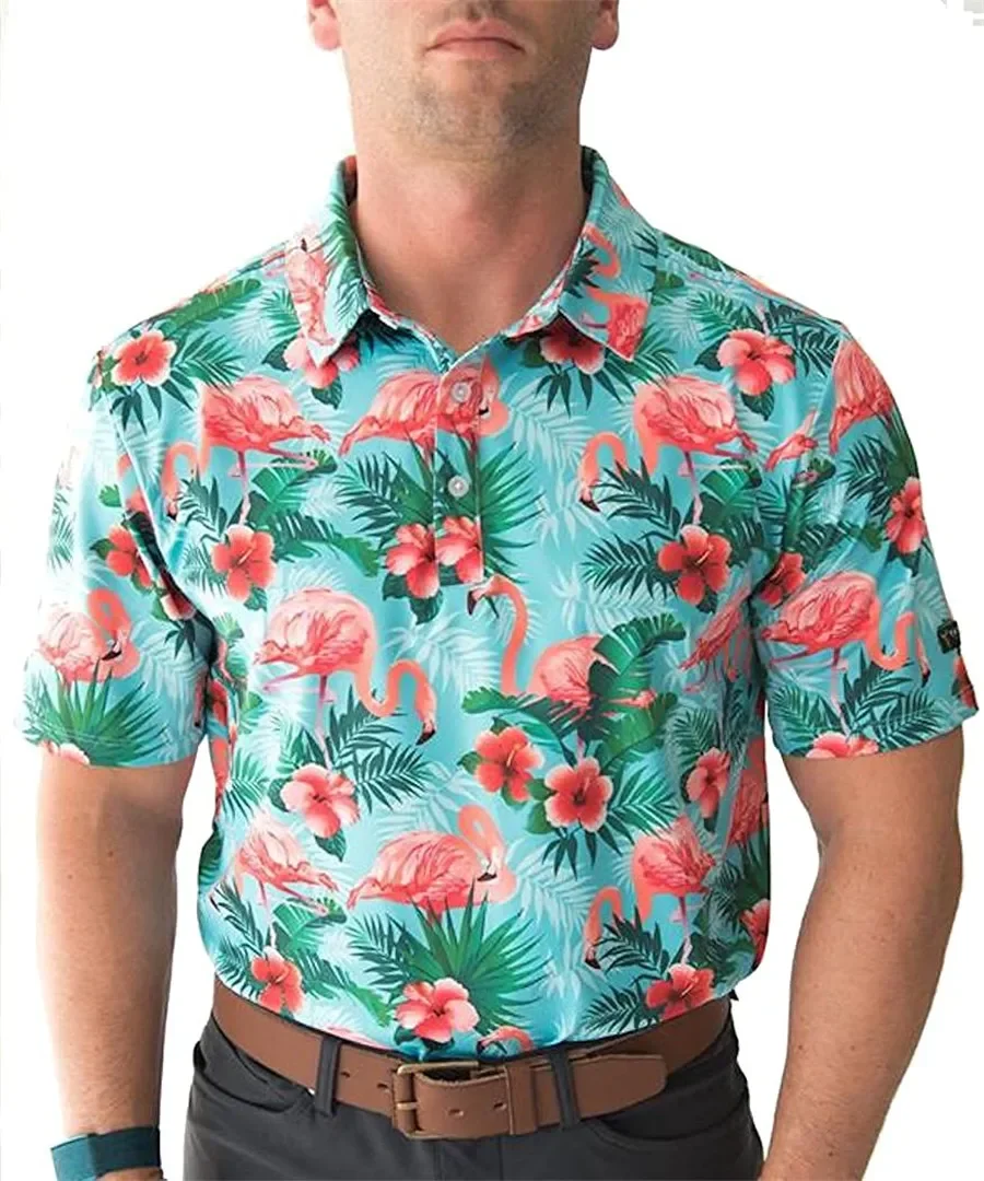 

Men's Outdoor Sports Golf Shirt T-shirt Summer Polo Quick Drying Clothing Leisure Sports Jersey Fashion Printed Top Golf Wear