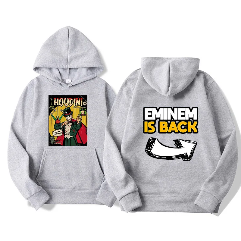 Eminem Houdini Merch t-shirty kobiety mężczyźni moda Casual koszulki z krótkim rękawem unisex ubrania dla fanów Streetwear bluzy z nadrukami topy