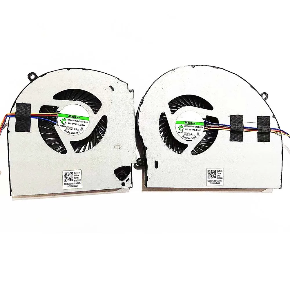 New CPU cooling Fan & GPU Fan For Dell Alienware 17 R4 17 R5 P31E MG75090V1-C060-S9A MG75090V1-C070-S9A 0V613M 0K2PK