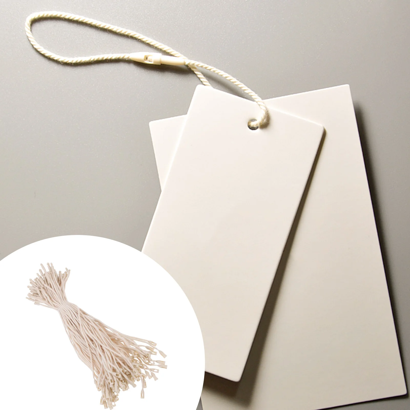 

1000Pcs Premium Tag Ropes Good Toughness Practicality for Shop Accessory Label Security Cotton Garment Tag Rope