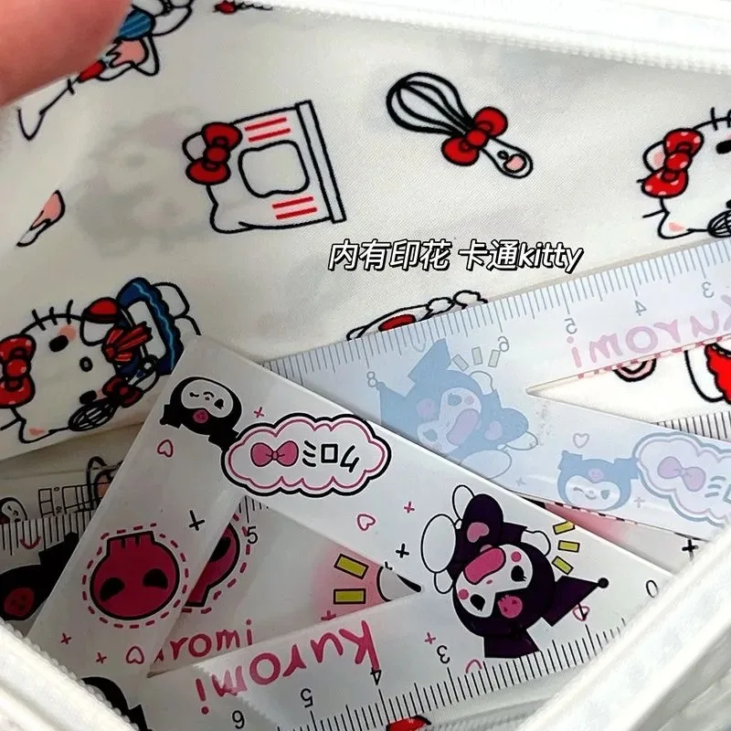 Translucency Disney HelloKittys Pencil Case Large Capacity Stationery School Supplies Pencil Cases Pouch Office Student Pen Bags