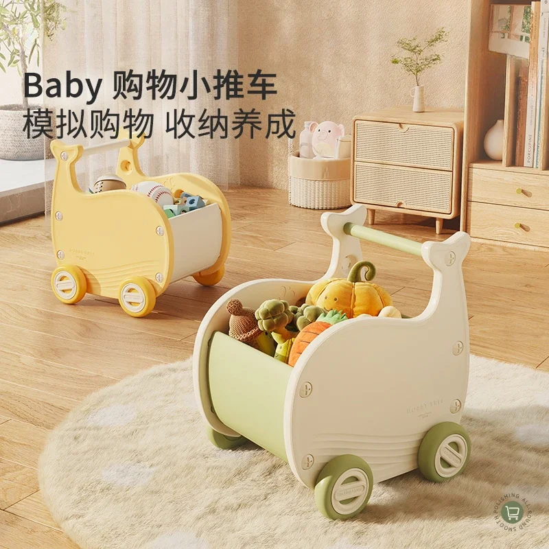 家族全員のおもちゃの子供用トロリーシミュレーション、収納ベビーショッピングカート、スーパーマーケットのパズル、誕生日プレゼント