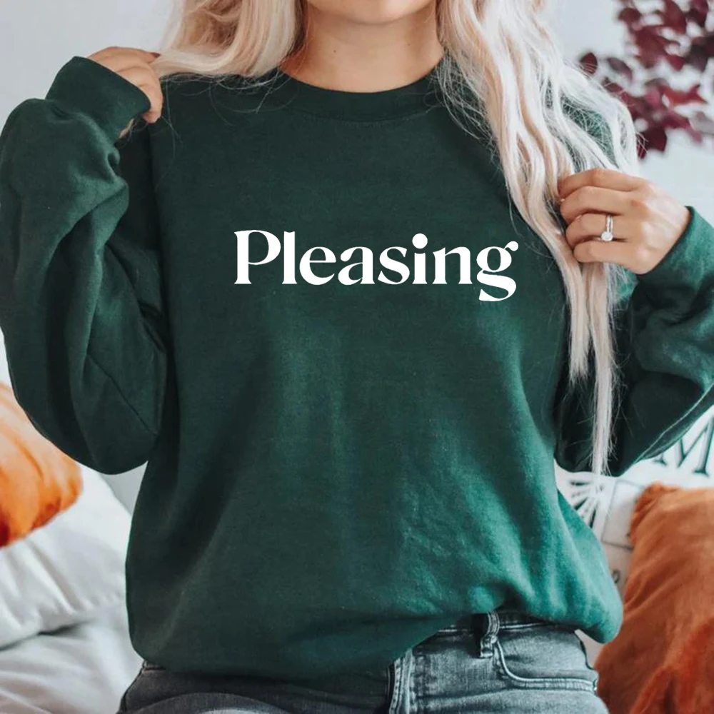 Pleasing Crewneck Sweatshirt HS Pleasing Sweatshirt TPWK Pleasing Hoodie Unisex Crewneck Sweatshirt Long Sleeve Pullovers Tops