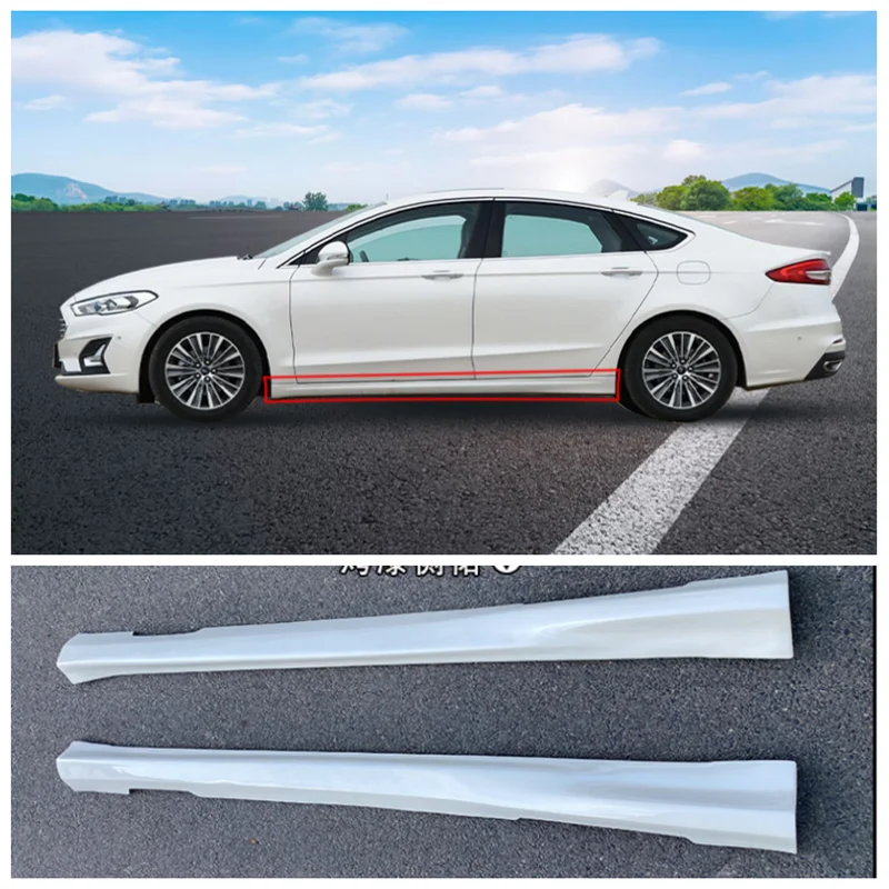 

Fits For Ford Mondeo 2013-2021 High Quality 2Pcs/1Set ABS Paint Bumper Side Skirts Protector Cover