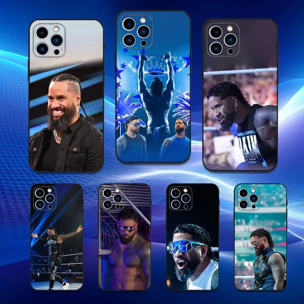 

J-Jey U-Uso YEET Wrestler Phone Case For iPhone 17,16,15,14,13,12,11 Plus,Pro Max,XS,X,XR,SE,Mini,8,7,Soft Silicone Black Cover