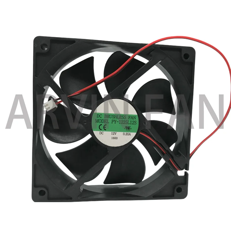 PY-1225L12S 12V 0.20A 120x120x25mm 2-Wire Server Cooling Fan