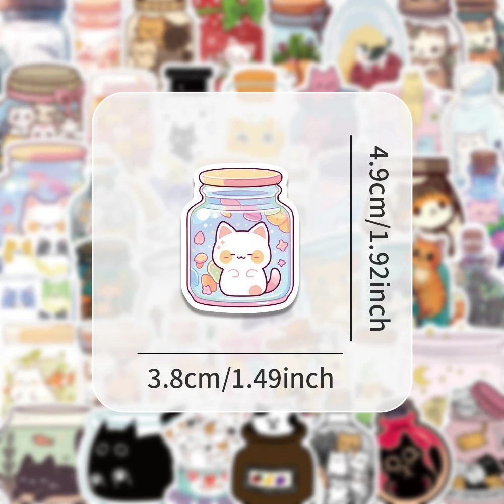 

10/30/50pcs Bottle Cat Cartoon Graffiti Stickers Cute Decoration Decals DIY Luggage Phone Guitar Waterproof Sticker Fun for Gift