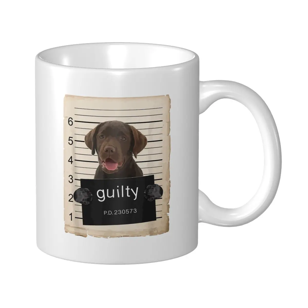 Mark Cup Taza Chocolate Labrador Retriever Taza para Perros Shot Bad Dog Tazas de café Té Leche Taza de Agua Tazas de Viaje para Oficina Hogar