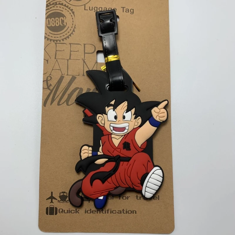 dragon ball anime cartoon Goku Majin Buu Vegeta luggage tag travel check-in cute standing tag boarding pass men Japanese style