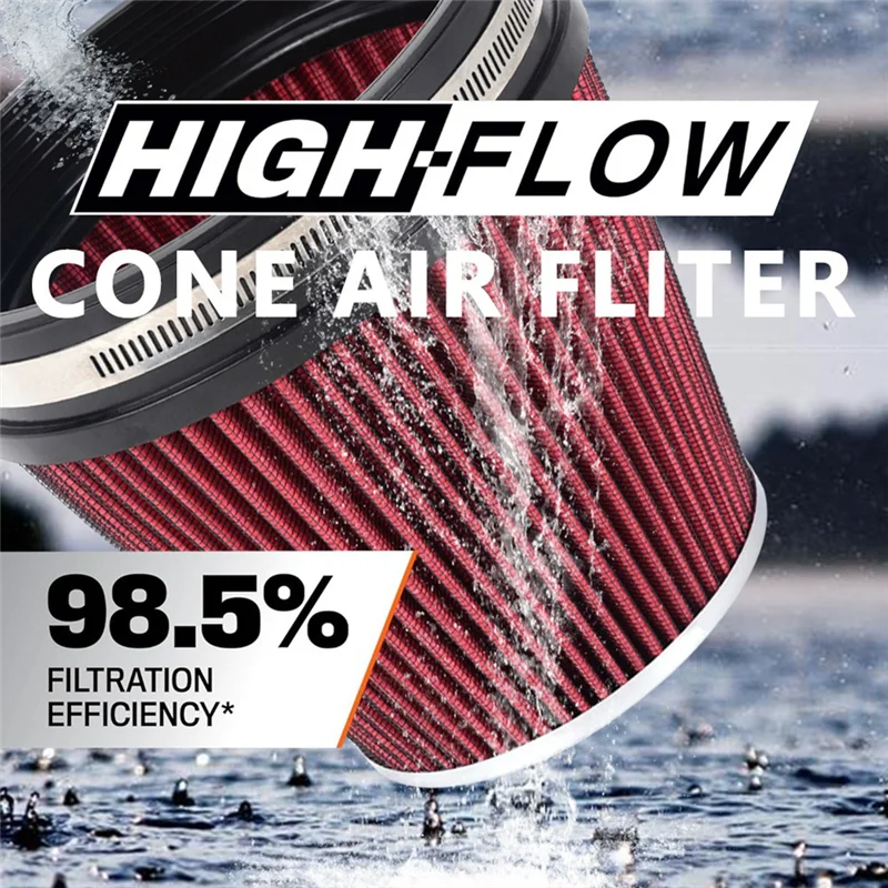 Superior-Car Universal 6 Inch High Flow Intake Air Filter Car Engine Air Inlet 152Mm Mushroom Style Car Modified Filter Parts