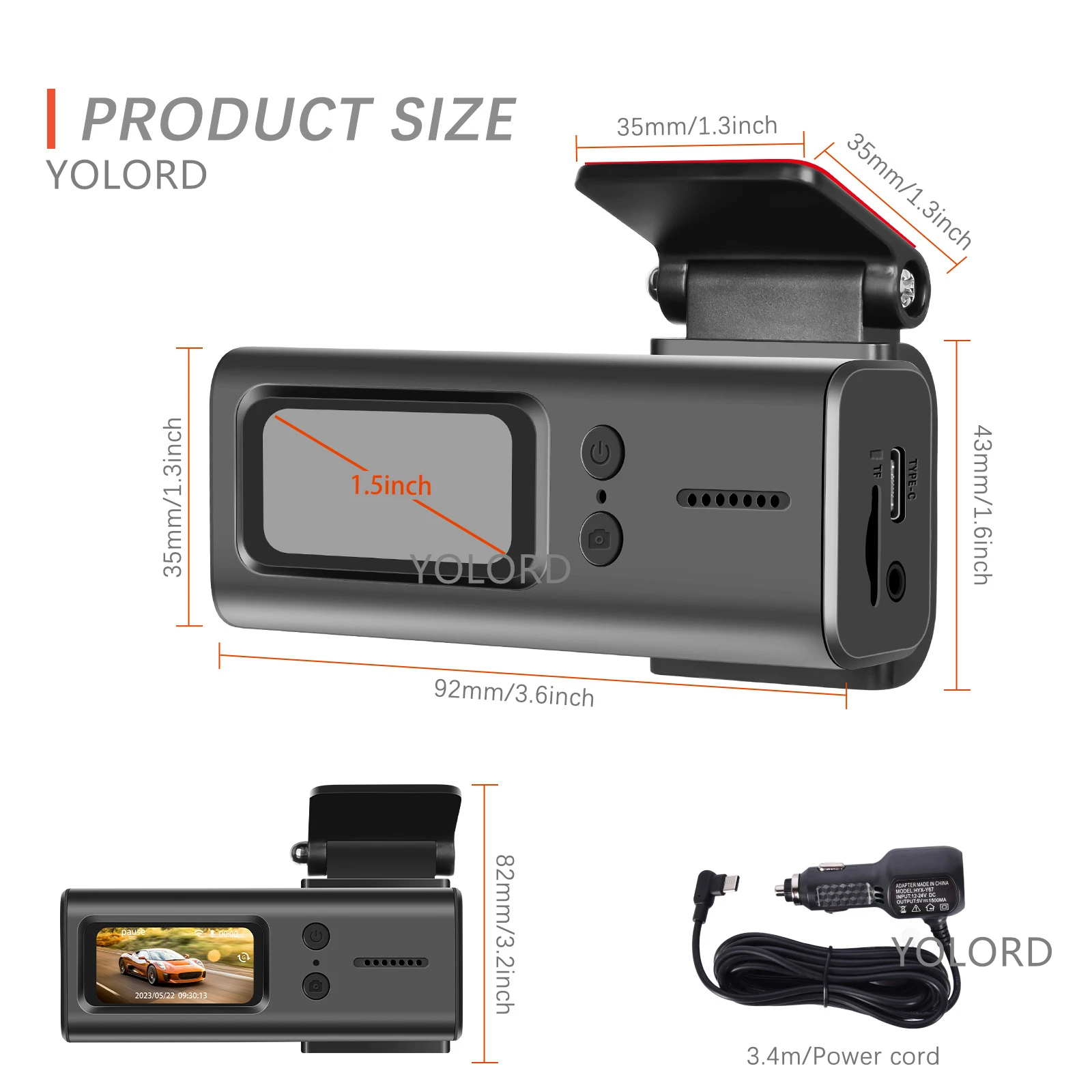 New Mini WIFI 2K FHD Dual Car DVR Camera Front And Rear Dashcam Dash Cam Vehicles Video Recorder